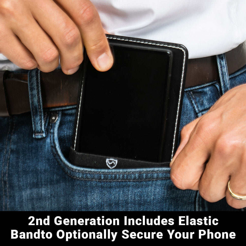 Vegan leather phone sleeve with card slots, photo 7