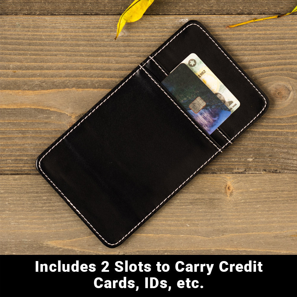Vegan leather phone sleeve with card slots, photo 8
