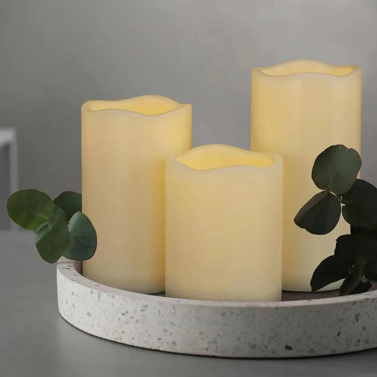 Flameless LED candles with remote, set of 3, photo 5