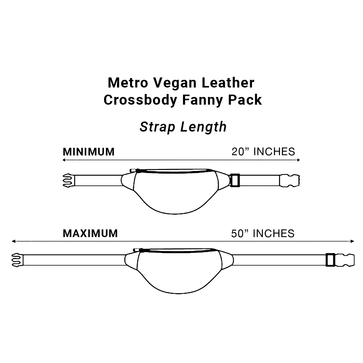 Vegan leather crossbody fanny pack, photo 3
