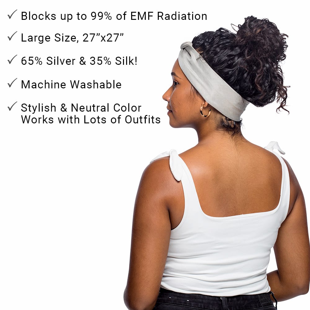 Silver silk bandana, photo 5