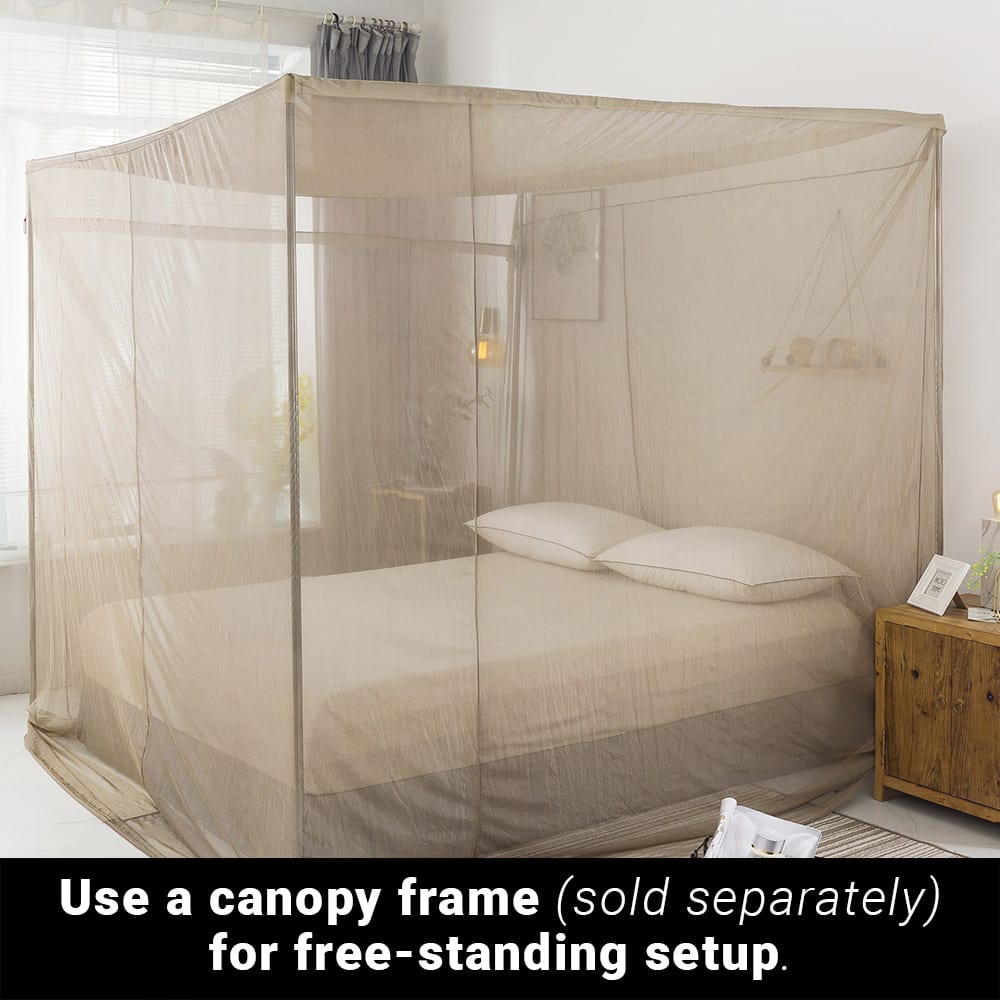 Silver-fabric bed canopy with floor mat, photo 5